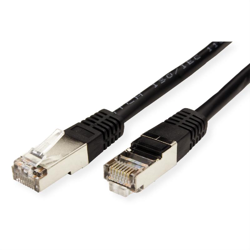 Cordon ROLINE Cat.5e (Classe D) FTP, noir, 0,5 m_1