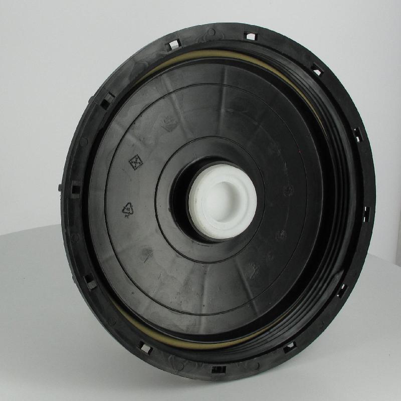 Couvercle Werit Ø 220 noir + Bonde jaune Femelle 2