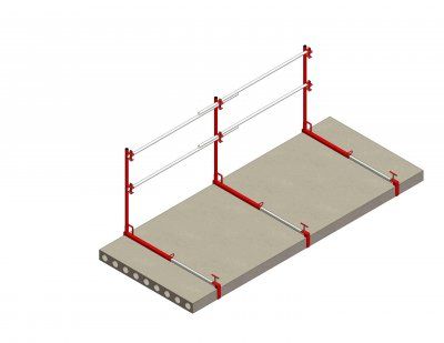 Garde corps pour dalles alvéolées - lagneaux - dimensions réglable de 910mm à 1620mm_1