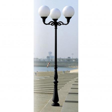 Luminaire pour mât Indura Globo - IP65 - 3 x E27 - Noir - Diamètre 400 mm - Résistant à la salinité_1