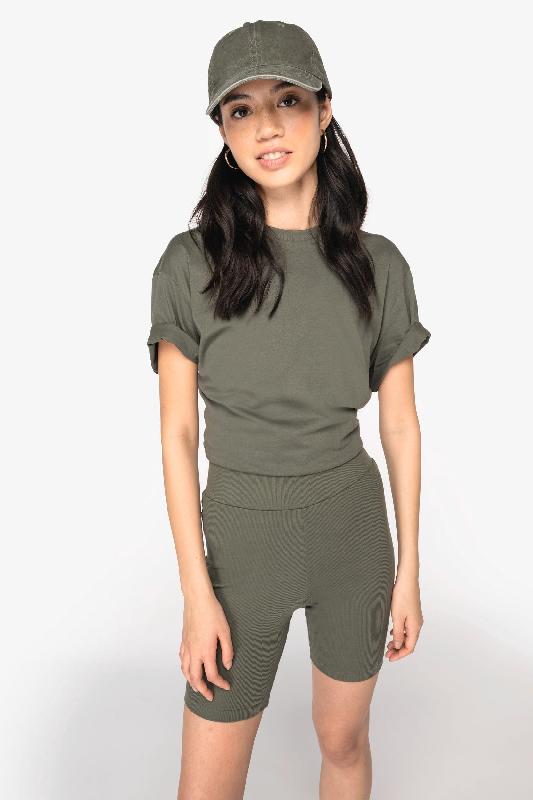 Short écoresponsable côtelé femme - Native Spirit NS744 - coton biologique, matière extensible et coupe slim_1