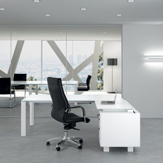 Fauteuil Direction Uni Tradition - Référence 9003 FD Q - Origine Italie - Finitions chromées et cuir noir_1