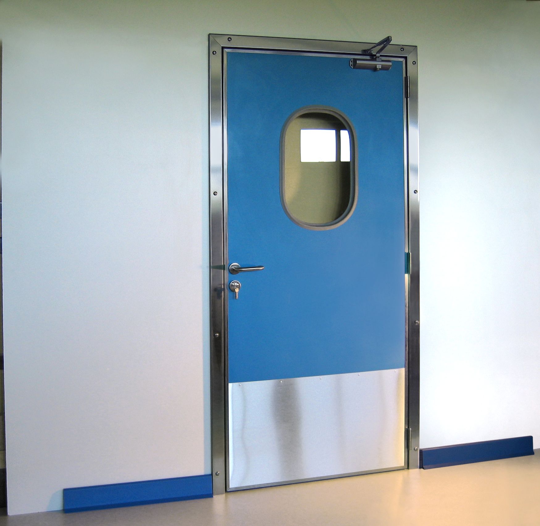 Porte de service semi-isotherme - Spenle - type SP100 avec huisserie inox 304L et mousse polyuréthane_1