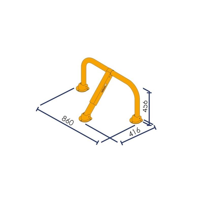 Arceau de parking haute résistance - Différentes avec serrure PASS incluse et clé PASS à commander en plus_1