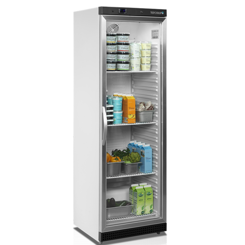 Armoire réfrigérée à boissons positive blanche vitrée - 350L | Tefcold - UR400G_1