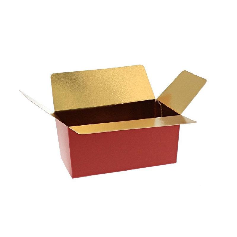 Ballotin rouge intérieur or 375g 13x7x6,3cm - par 50 - Fabriqué en France - Carton recyclable et biodégradable_1