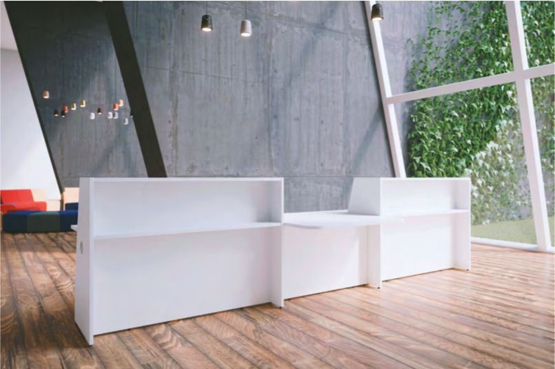 Bienvenue - Banque d'accueil modulable avec modules hauts et bas adaptés PMR_1