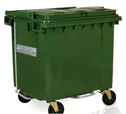 Chariot à déchet - Soco'or - Volume 1100L - Polyéthylène HDPE, 4 roues avec freins rotatifs, résistant aux UV et aux chocs_1