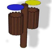 Corbeille monobloc pour le tri sélectif YANEX - Environ 55 litres - ADS Equipements Eurl_1