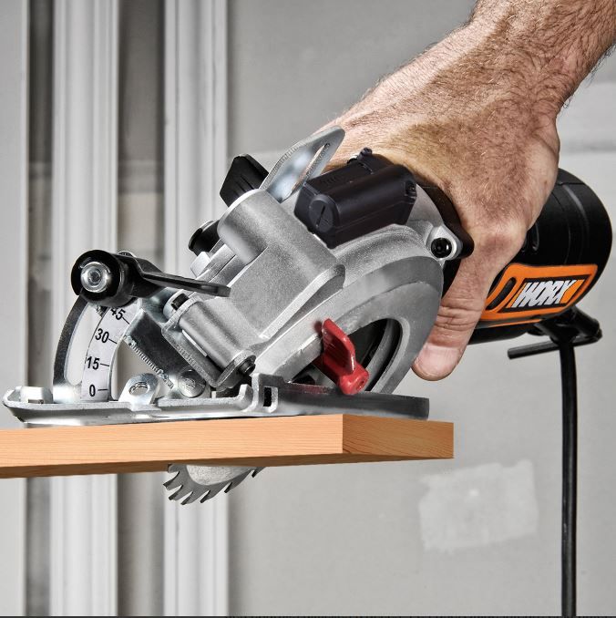 Scie circulaire compacte Worx WX427 - 710W - LaserGuide - Profondeur de coupe jusqu'à 46 mm - Poids 2.3 kg_1