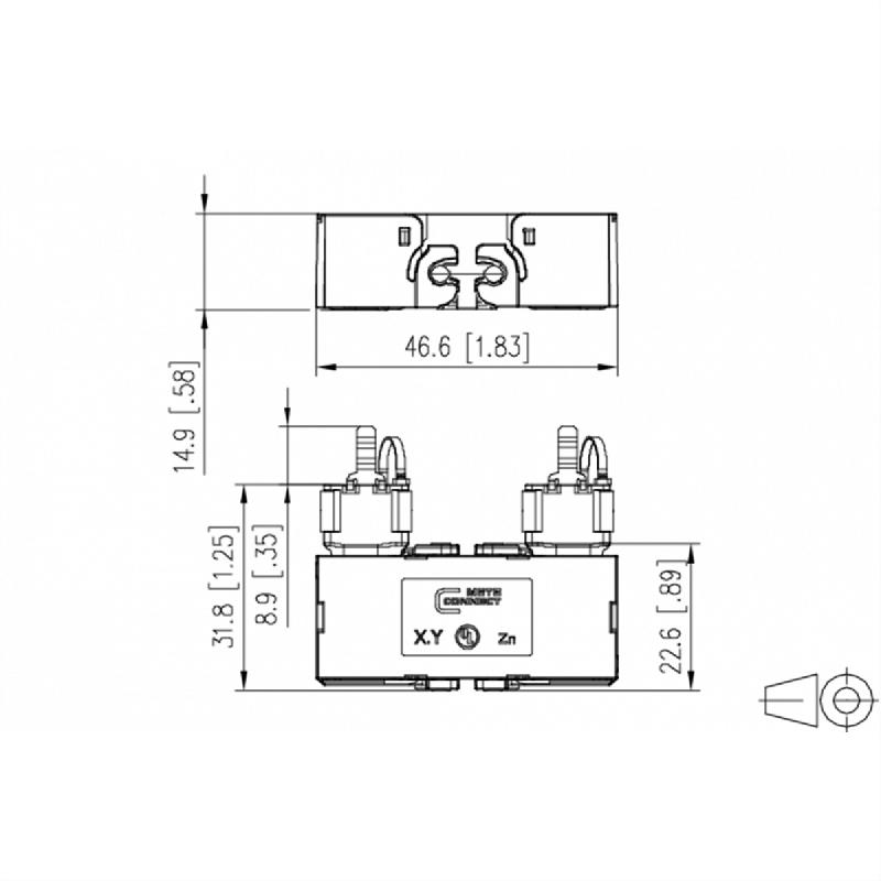 BTR Connecteur de câbles classe Ea C6a-360° 10GB_1