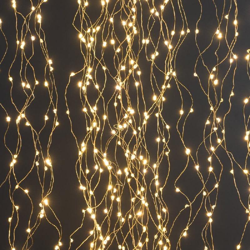 Cascade fil argent 1152 leds blanc chaud H 220 cm_1