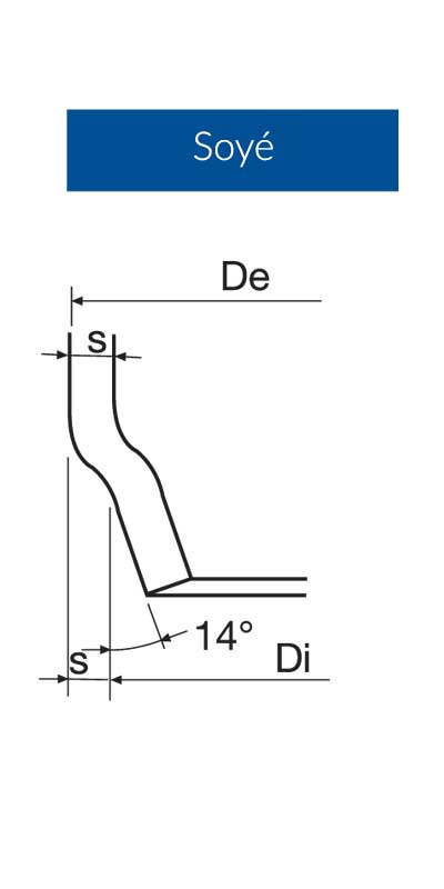 Fond bombé pour des bords soyés ou chanfreinés - Tolérances conformes aux normes AFNOR NF E 81-100_1