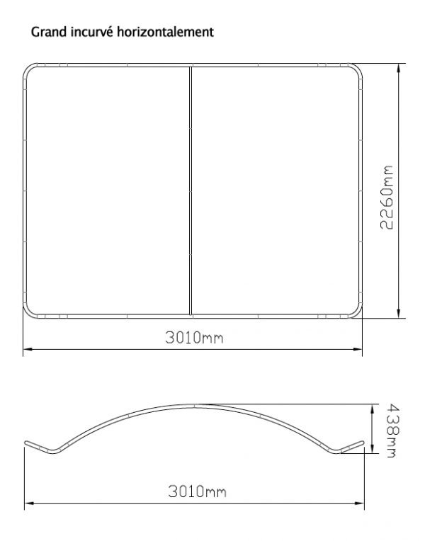 Structure tubulaire Tissu tendu Grand modèle pour la réalisation d'un mur d'image_1