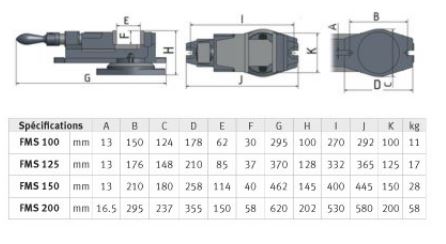 Étau de fraisage Optimum FMS 100 - Précision et robustesse - Référence 3354100_1