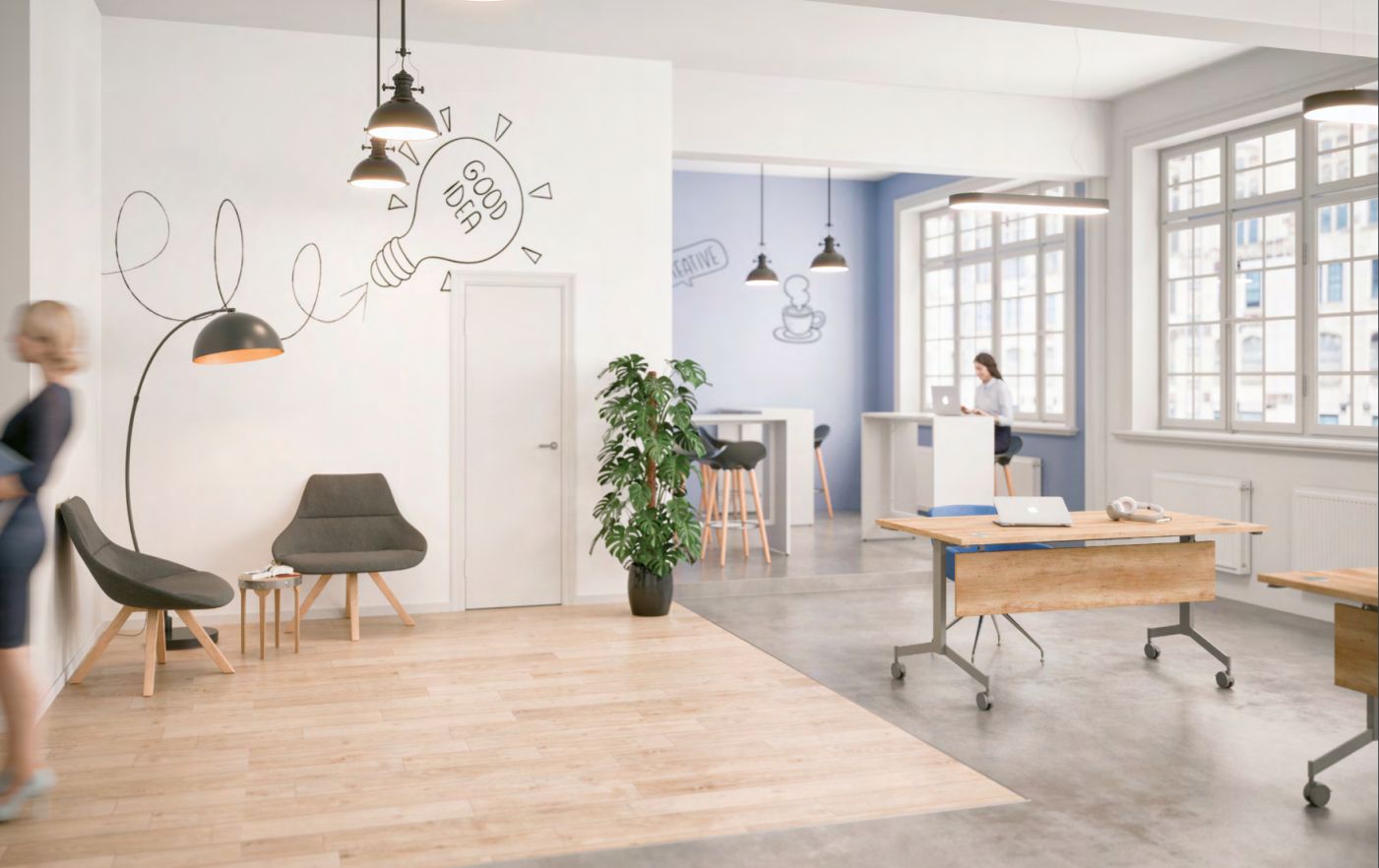 Eureka table abattante - Mobilier polyvalent pour salle de réunion et bureau provisoire_2