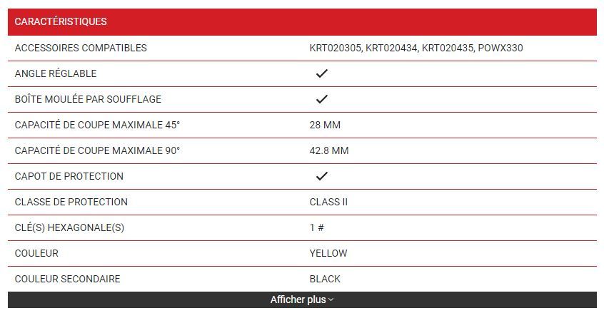 Powx1420 - Scie circulaire compacte VARO - 600W, 115mm, coupe maximale 45° à 28mm_1
