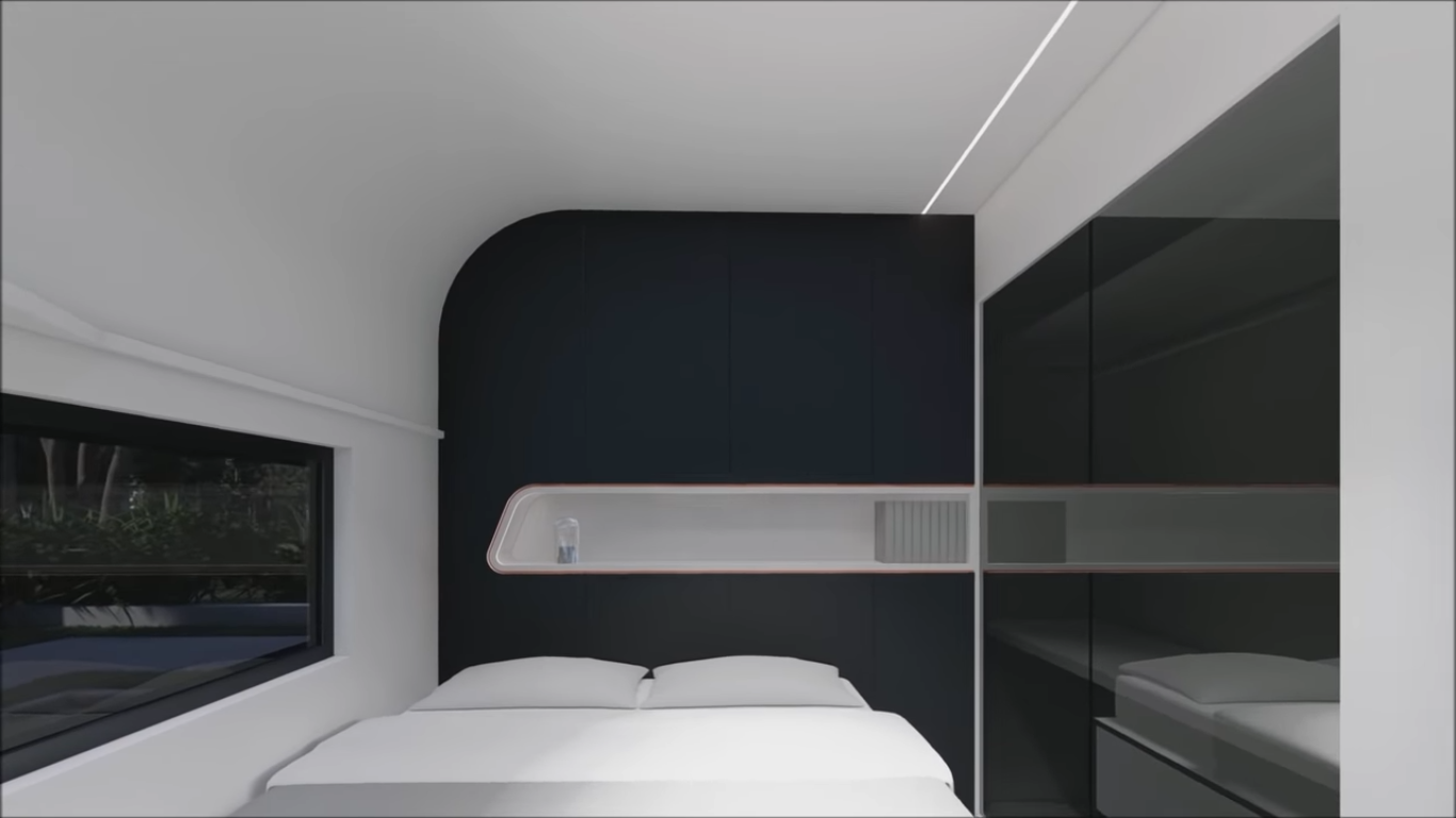 Studio insolite préfabriqué en acier - 60 m² - 2 chambres, salle de bain et terrasse - ISK31_1