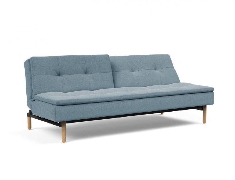 Canapé design Dublexo Stem convertible lit 115x210 cm - pieds obus - tissu Soft Indigo - confort absolu_1