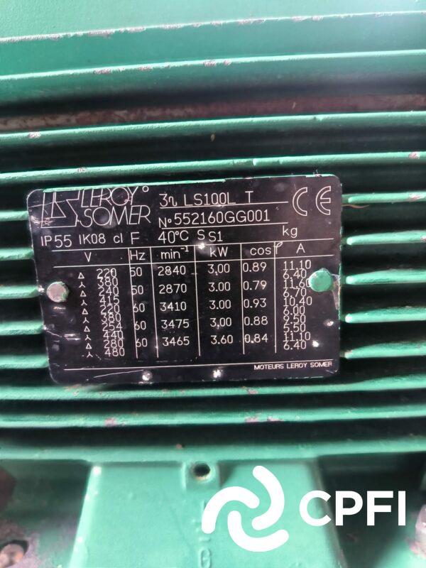 Pompe centrifuge SCAMI 3 kW - Moteur 2840 t/min - Diamètre turbine 115 mm_1