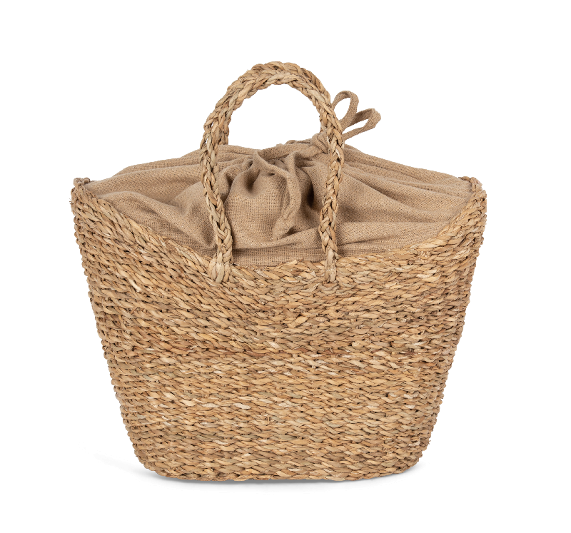 Sac panier demi-lune en jonc de mer - Réf: KINS137 - 19L - Kimood_1