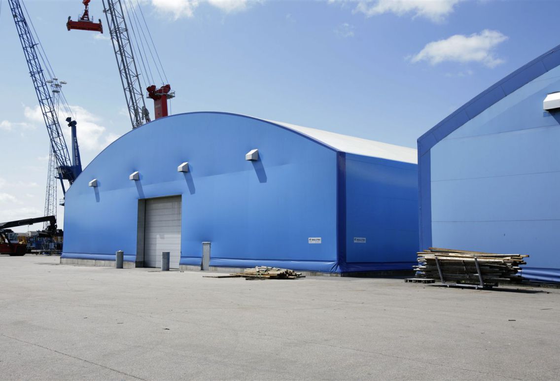 Tente de stockage fermée All Weather Hall - Structure en acier galvanisé avec couverture PVC industrielle_1