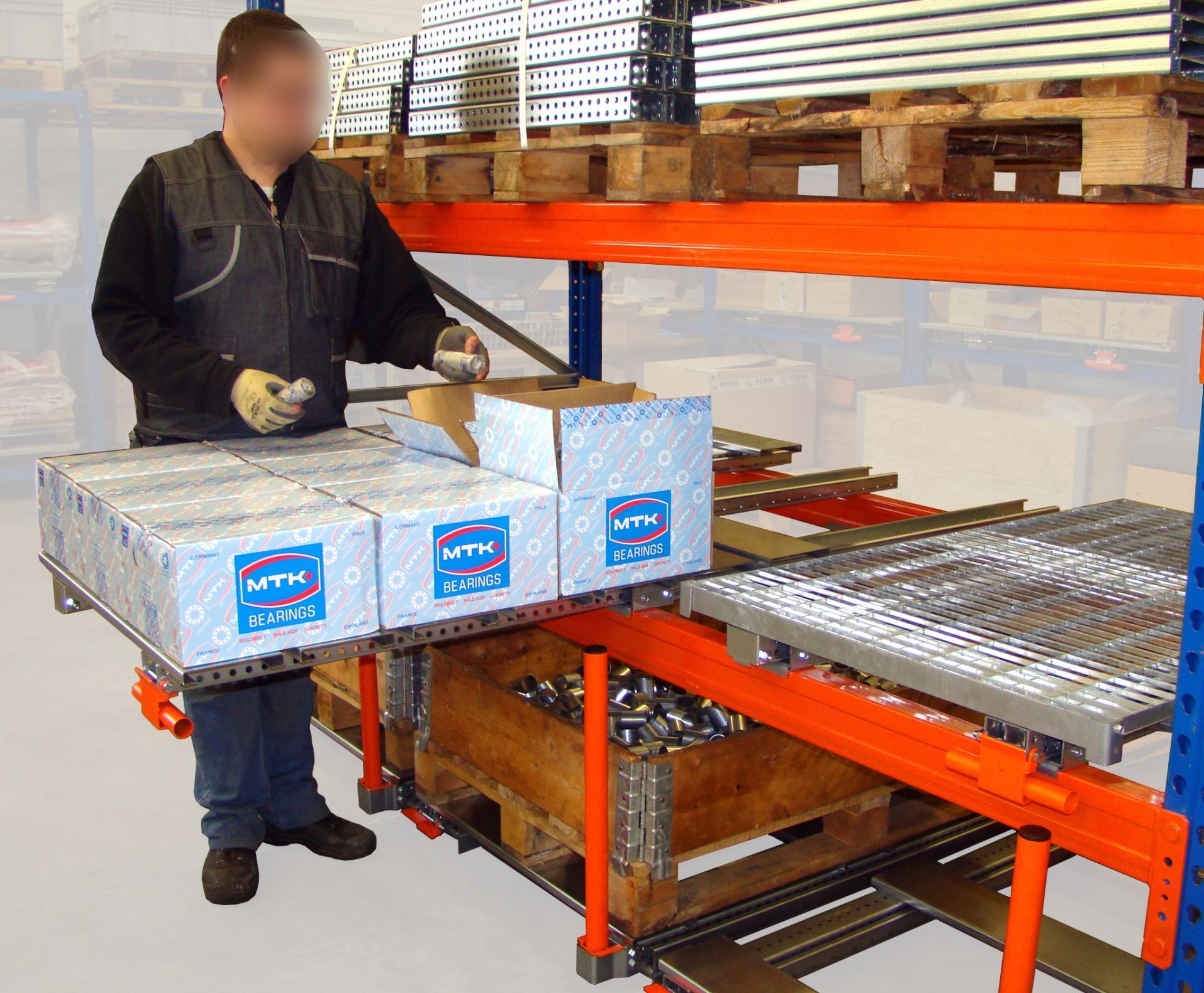 Tiroir pour palettes et charges lourdes