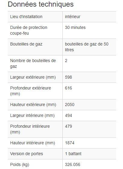 117002W - Armoire de sécurité coupe-feu G30.6 pour bouteilles de gaz - Norme EN 14470-2 - Résistance 30 minutes_1