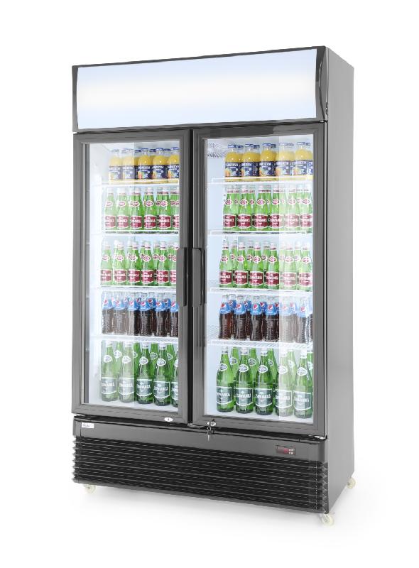 Armoire réfrigérée avec caisson lumineux 2portes vitrées 618L ARKTIC HENDI_1