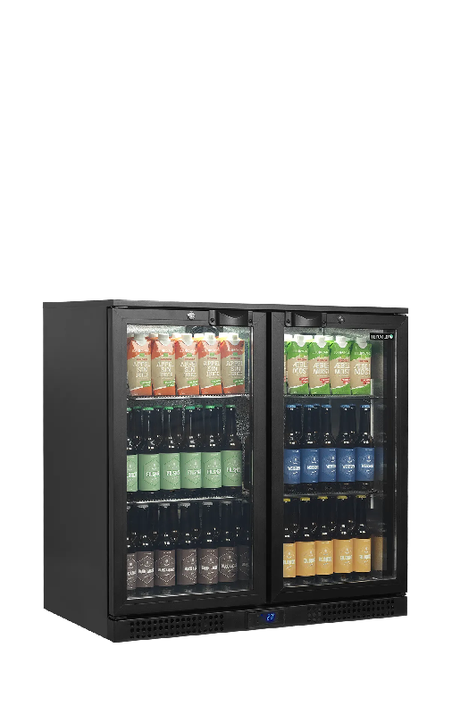 Arrière bar réfrigéré 2 portes BA26H noir TEFCOLD_1