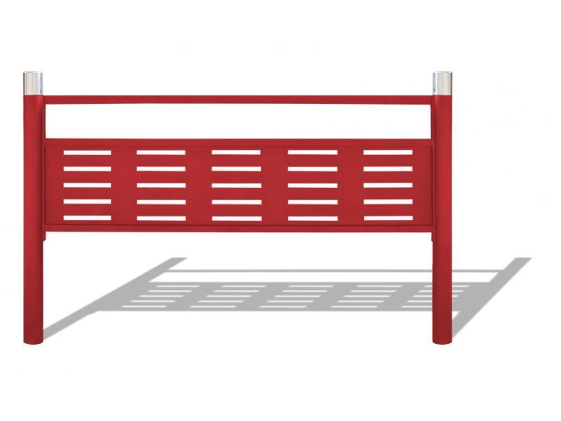 Barrière urbaine Bar3700 Urban'NT - en acier avec potelets et main courante en fer plat_1