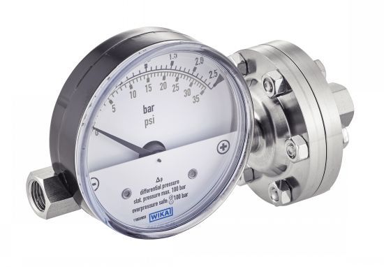 Manomètre différentiel - Modèle 7330 - Raccords inox 304 femelles BSP - Plage de température 0°C à +100°C - Norme EN 837-1_1