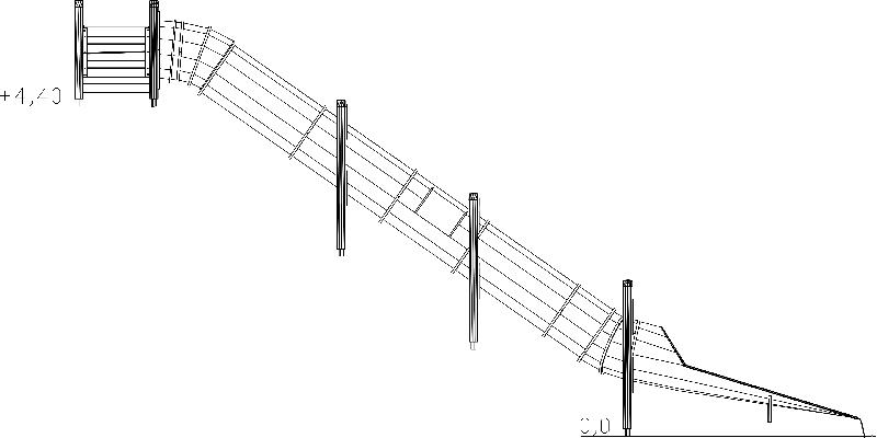 Toboggan tubulaire réf-8066573 - Hags - Hauteur 4700 mm - Longueur 11000 mm - Zone de sécurité 52 m²_1