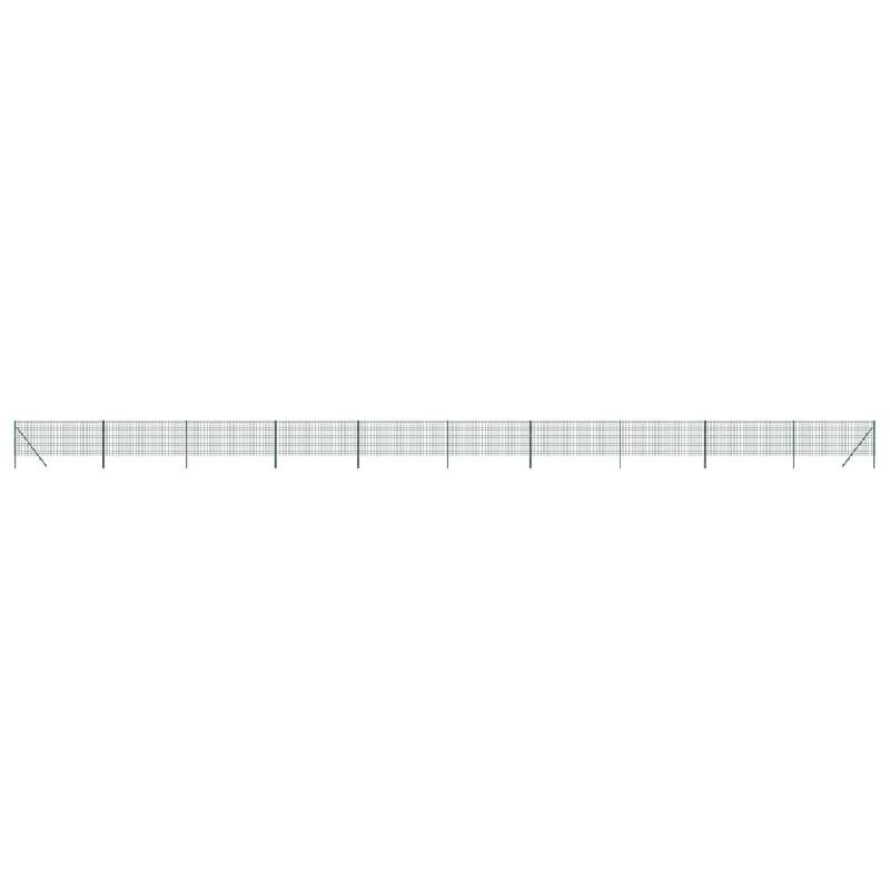 Vidaxl clôture en treillis métallique vert 0,8x25 m acier galvanisé 154056_1