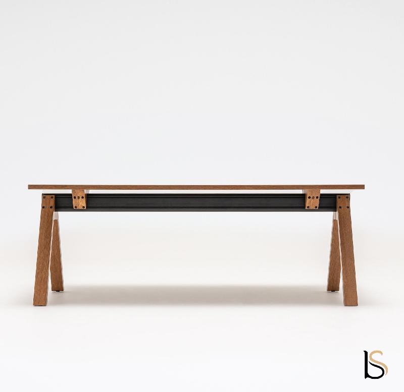 Bureau individuel Viga - MDD - Non, 160, Placage chêne naturel_1