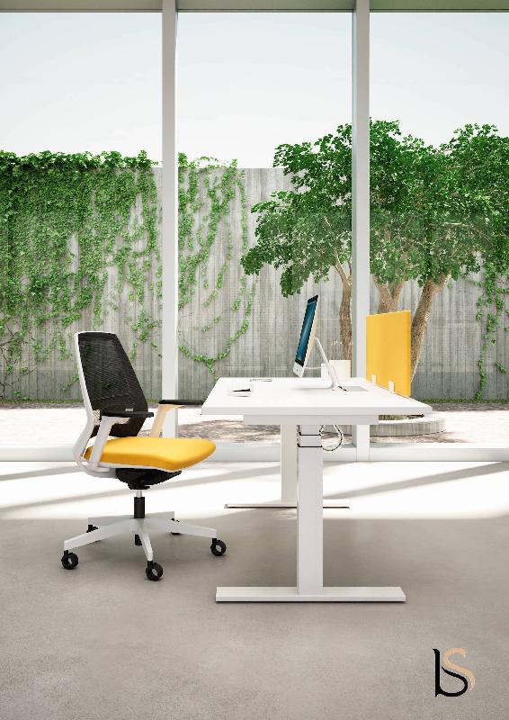 Bureau rectangulaire électrique réglable en hauteur - Quadrifoglio - Non, Non, 100_2