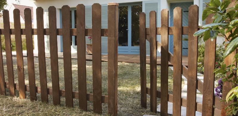 Portillon battant Mustang - l.100 x h.100 cm - marron - Quincaillerie fournie_1