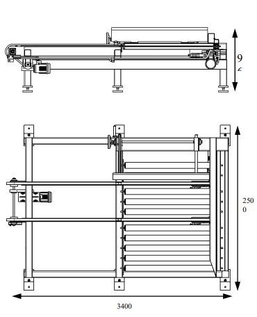 Renvoi d’angle - machines pour palettes - Platon - 790 kg - ligne de conditionnement à 90°_1