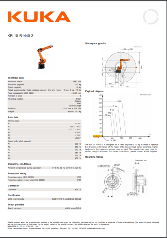 ROBOT 6 AXES INDUSTRIEL KUKA KR 10 R1440-2_1