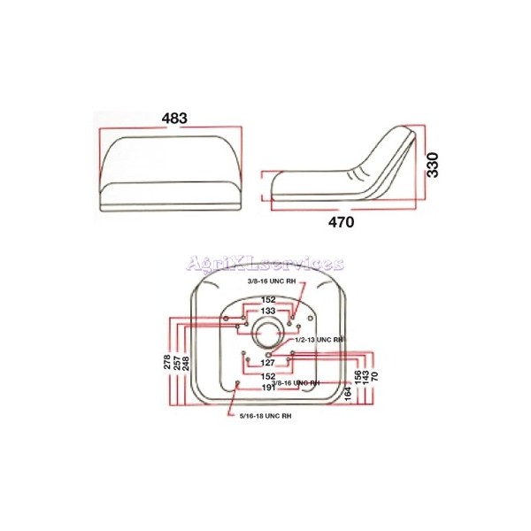 Siège adaptable pour micro-tracteur - Accessoires pour cabines d'engins de TP_1