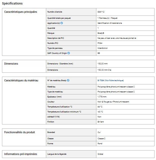 836112 - signalisations sécurité travail - brady - dimensions: 150.00 mm dia_1