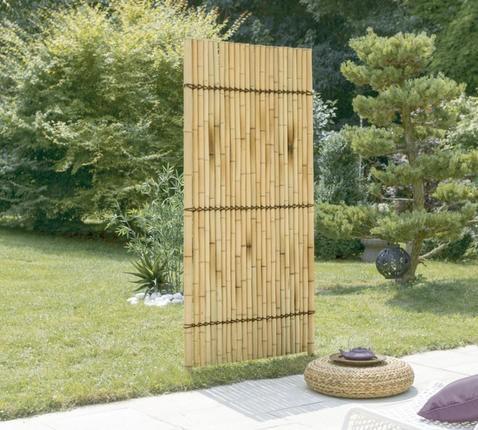 Panneau décoratif en bambou à planter - Hokkaïdo - 90x180 cm - touche zen pour jardin_1