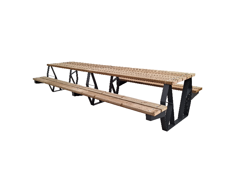 Table pique nique en Pin Kompose avec assises - Mobilier Urbain_1