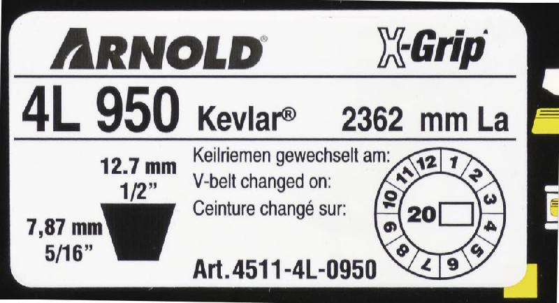 Courroie trapézoïdale X-Grip V - type 4L950_1