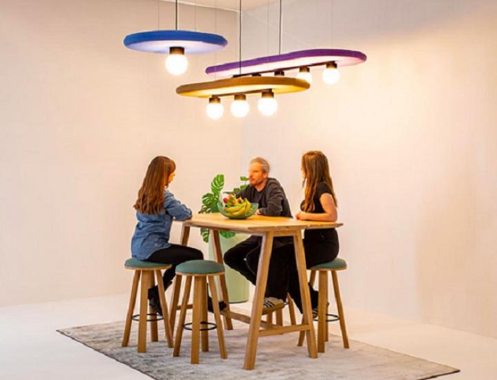 Luminaire suspendu acoustique professionnel - ref : buzzisurf_1