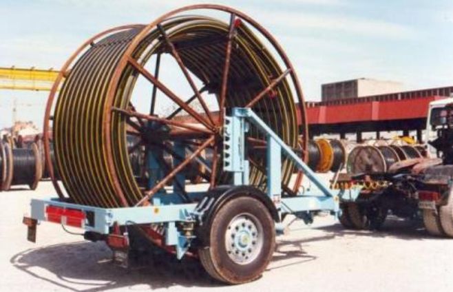 S 5000 A - Remorque Porte-Touret SIPREL - Charge utile 5070 Kg - Polyvalente pour câbles et tubes de grand diamètre_1