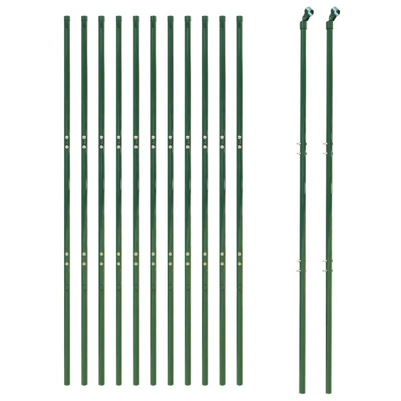 Vidaxl clôture en treillis métallique vert 2,2x25 m acier galvanisé 154095_1