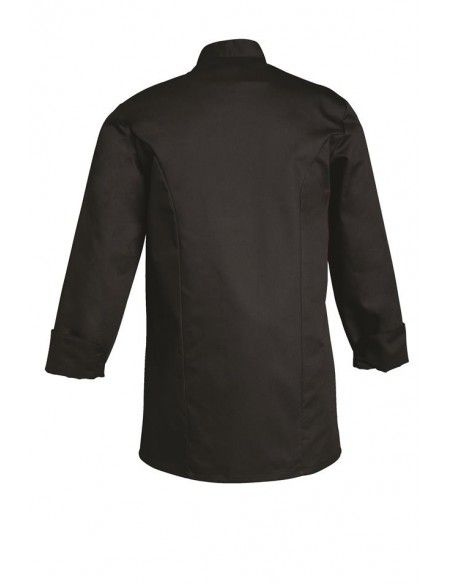 Albanlp001 - Veste de cuisine SNV - manches longues, pressions bronze, aération sous les bras, poly/coton 210 grs_1