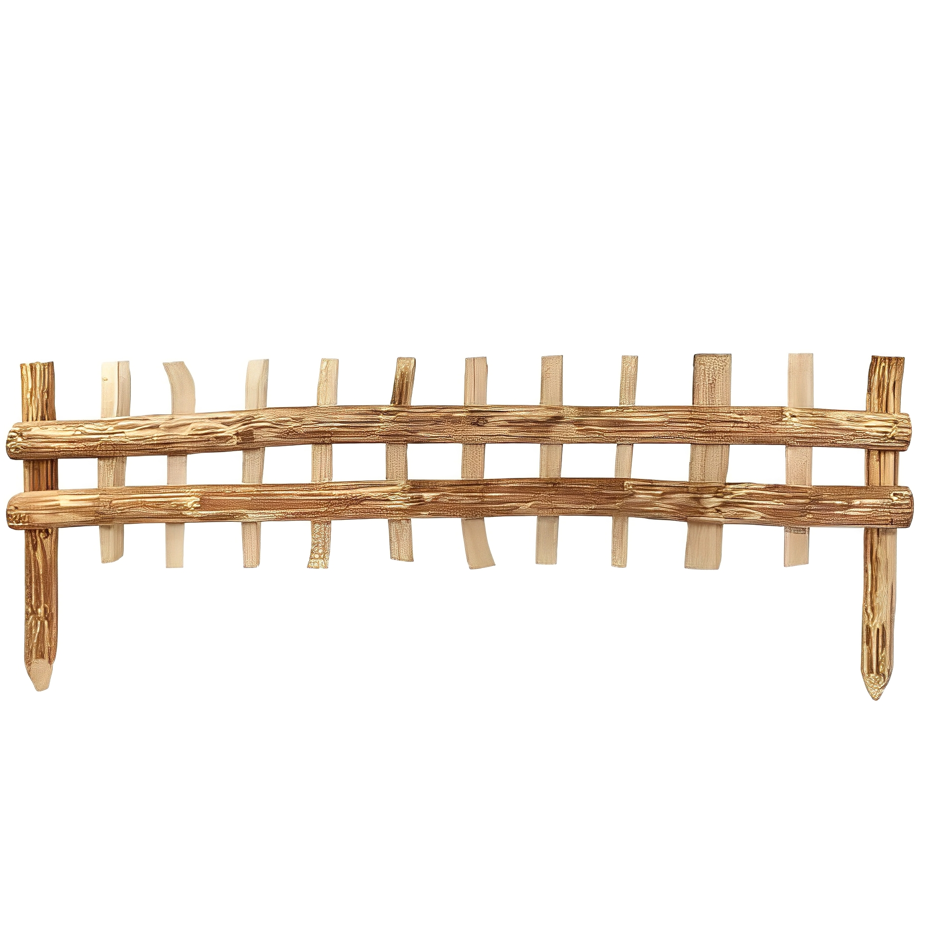 Clôture rustique en bois non traité pour potager et jardin