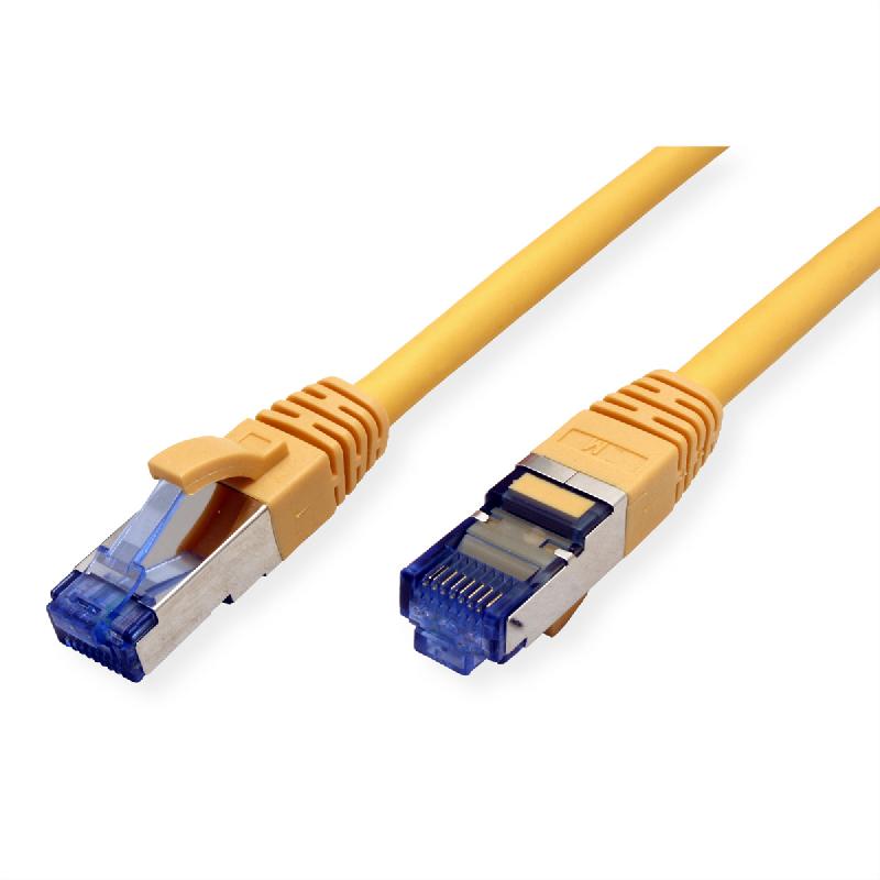 Cordon VALUE Cat.6A (Classe EA) / 10 Gigabit S/FTP, LSOH, jaune, 0,5 m_1